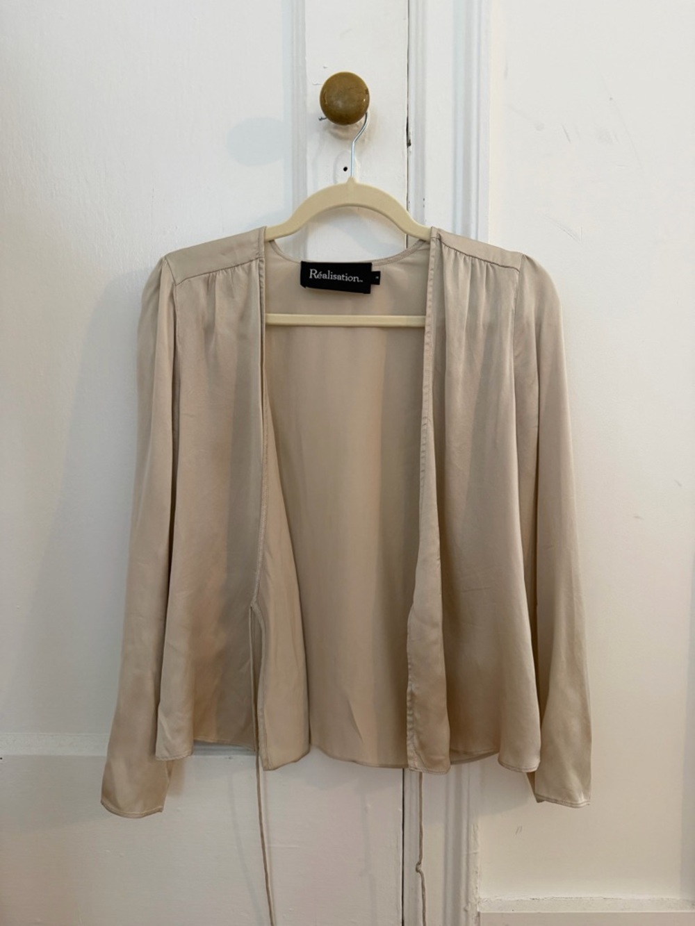 Realisation Par Bianca Top in Light Beige - Size M